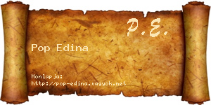 Pop Edina névjegykártya